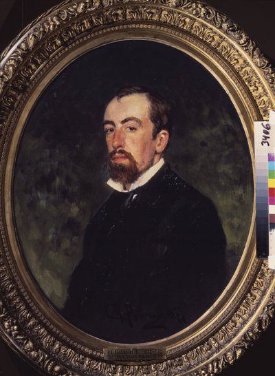 Portrett av kunstneren Vasily Polenov (1844-1927). Maleri av Ilya Yefimovich Repin (Ilia Repin) (1844-1930), olje på lerret av Ilya Efimovich Repin