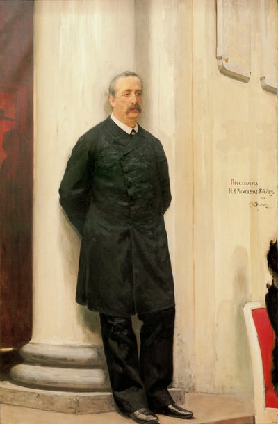 Portrett av Alexander Borodin av Ilya Efimovich Repin