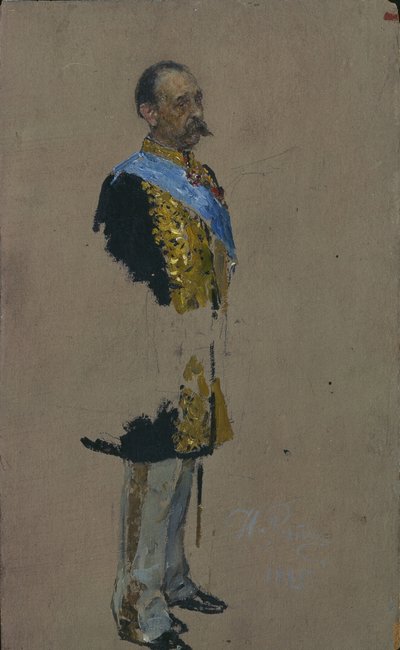 Portrett av grev Dmitrij Andrejevitsj Tolstoj 1823-1889, 1885 av Ilya Efimovich Repin