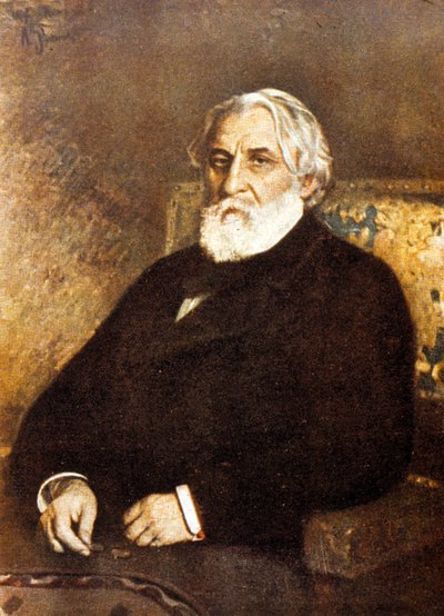 Portrett av Ivan Sergeevich Turgenev (1818-83) (olje på lerret) av Ilya Efimovich Repin