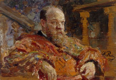 Portrett av Pavel Viktorovich Delarov 1851-1913, 1910 av Ilya Efimovich Repin