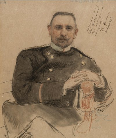 Portrett av Stepan Petrovich Krachkovsky 1866 1913, 1907 av Ilya Efimovich Repin