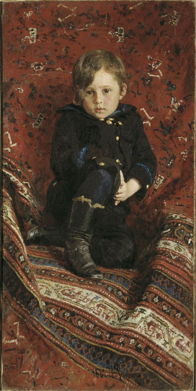 Portrett av Yury Repin, kunstnerens sønn, 1882 av Ilya Efimovich Repin