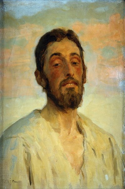 Portrett av en mann (olje på lerret) av Ilya Efimovich Repin
