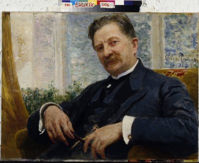 Portrett av ingeniør YM Vengerov par Repin, Ilya Yefimovich (1844-1930) av Ilya Efimovich Repin