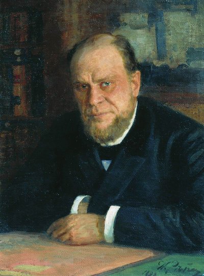Portrett av advokaten og forfatteren Anatoli Fyodorovich Koni 1844-1927, 1898 av Ilya Efimovich Repin
