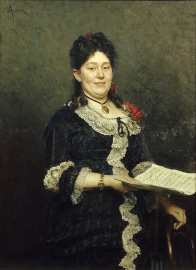 Portrett av operasangerinnen Alexandra Molas 1845-1929, 1883 av Ilya Efimovich Repin