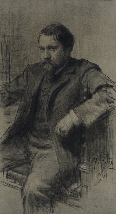 Portrett av maleren Valentin Alexandrovich Serov 1865-1911, 1901 av Ilya Efimovich Repin