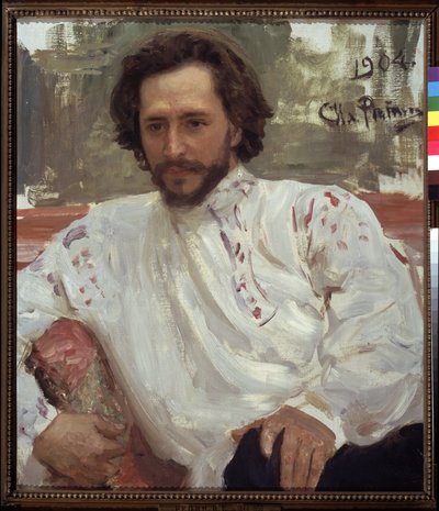 Portrett av forfatter Leonid Andreiev av Ilya Efimovich Repin