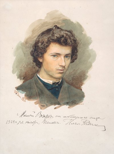 Selvportrett, 1866 av Ilya Efimovich Repin