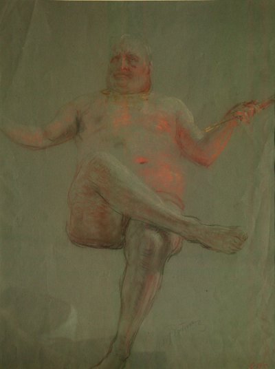 Studie for Get Thee Hence, Satan!, 1890-tallet av Ilya Efimovich Repin
