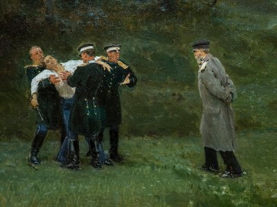 DUELLEN (detaljer) av Ilya Efimovich Repin