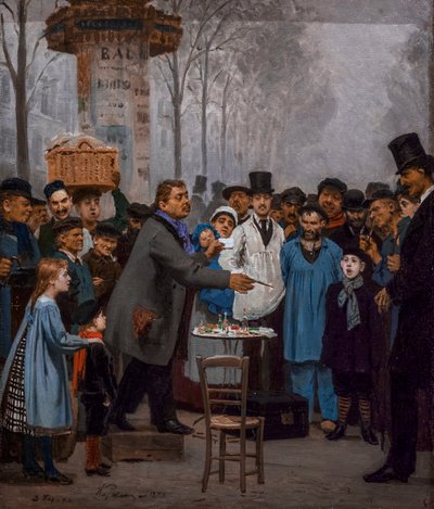 SELGEREN AV NYHET I PARIS av Ilya Efimovich Repin