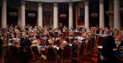 Statsrådets seremonielle møte, 7. mai 1901 av Ilya Efimovich Repin