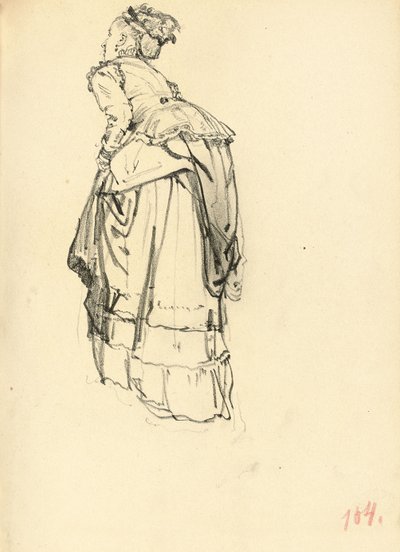 Kvinne i kjole bakfra, ca. 1872-1875 av Ilya Efimovich Repin