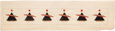 Skisse for en suprematistisk komposisjon, 1922 av Ilya Grigorevich Chashnik