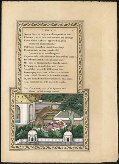 Bjørnen og gartneren Bjørnen og gartneren, 1837-1839. av Imam Bakhsh Lahori