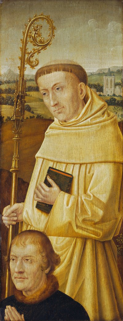 Saint Bernard med giver [forside] av Imitator of Flemish 15th Century