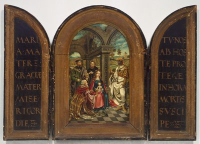 Tilbedelse av magi, sannsynligvis syttende århundre. av Imitator of Netherlandish