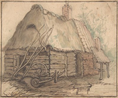 En gårdsbygning, slutten av 1500- og midten av 1600-tallet. av In the manner of Abraham Bloemaert.