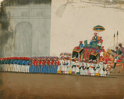 Sultan som rir på en elefant, ca. 1800 av Indian Art