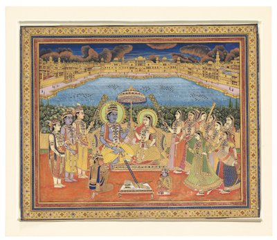 Et maleri av Rama og Sita, India, Jaipur, ca. 1800 av Indian School