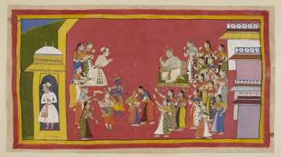 Legg til 15296 (1) f.51r, Andre har forsøkt å resonnere med Kaikeyi til ingen nytte, og hun forblir resolut. Dasaratha har oppfordret Rama til å utsette en stund, men han er fast bestemt på å utsette avgangen. Alt han vil ta med seg vil være klær av av Indian School