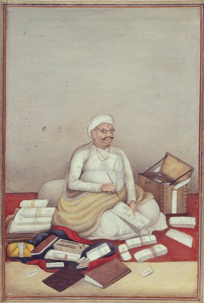 Legg til 27255 fol.96v The Sudra Caste, representert av en regnskapsfører fra et manuskript av 