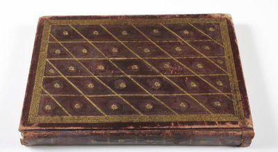 Album med Mughal-dynastisk genealogi, 1855 (skinn med gulldetalj) av Indian School