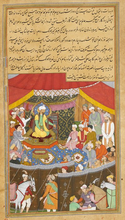 Bayazid I brakte for Timur i 1402, illustrasjon fra 