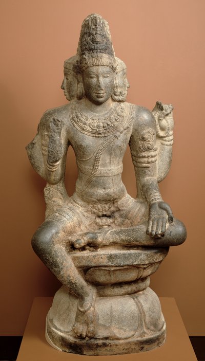 Brahma, Chola-dynastiet (granitt med spor av gesso og rødt pigment) av Indian School