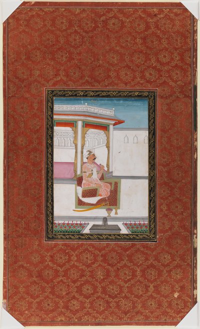 Chandhu Lal, 1875-1900 (ugjennomsiktig wc og gull på papir) av Indian School