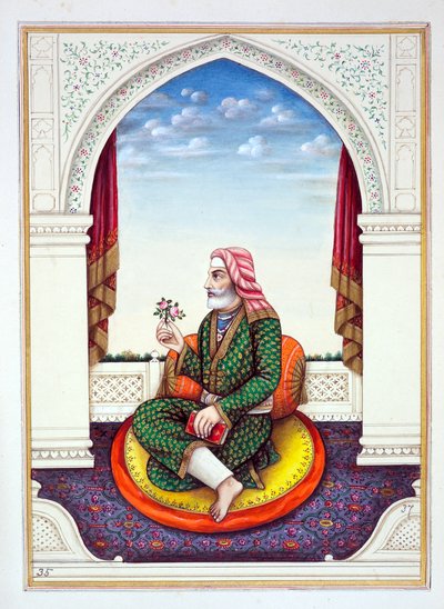 Dewan Sawan Mal (Multanwala), fra The Kingdom of the Punjab, its Rulers and Chiefs, bind II, et bind på 30 akvarellstudier av en uidentifisert indisk kunstner, ca. 1840 (wc på papir) av Indian School