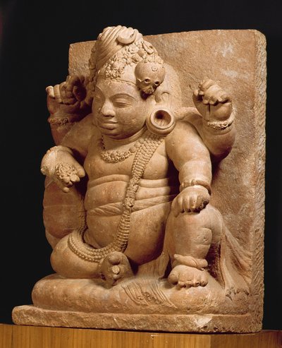 Figur av Siva som Vamana, Mansar Maharashtra (rød sandstein) av Indian School