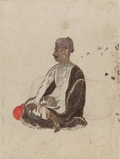 Figur av sittende mann av Indian School