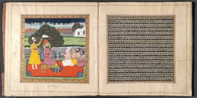 Guru Nanak, grunnleggeren av sikh-religionen, i strid med hinduistiske hellige av Indian School