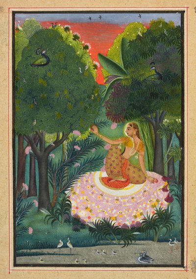 Commode Ragini, Folio from a "Ragmala", s.1770-1775 av Indian School