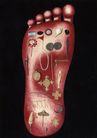 MSS EUR C 116/1 f.193r Ramas fot, fra det hinduistiske eposet 