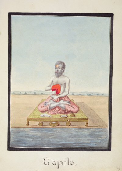 MSS EUR C 116/1 f.77r Vismannen, Kapila, fra det hinduistiske eposet 'Adhyatma Ramayana' av Indian School