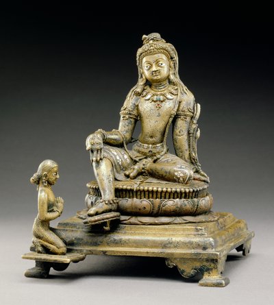 Manjusri, Sirpur-kultur, 800 e.Kr. (bronse) av Indian School