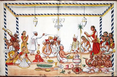 Vielsesseremoni (wc på papir) (se også 908420) av Indian School
