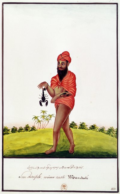 Ms Indien 743 Selger av rettsmidler mot skorpionbitt, 1831 av Indian School