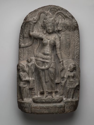 Julekrybbe: Buddhas fødsel (skifer) av Indian School