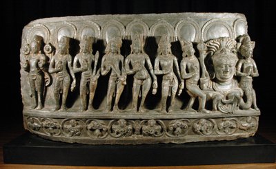 Navagraha, ca. 950-1000 (stein) (detalj av 874861) av Indian School