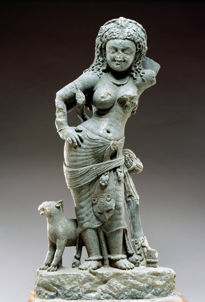 Parvati, Samlaji-kultur, 500 e.Kr. (skifer) av Indian School