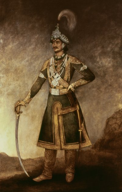 Portrett av Jung Bahadur Koowar Ranajee (1816-77) av Indian School