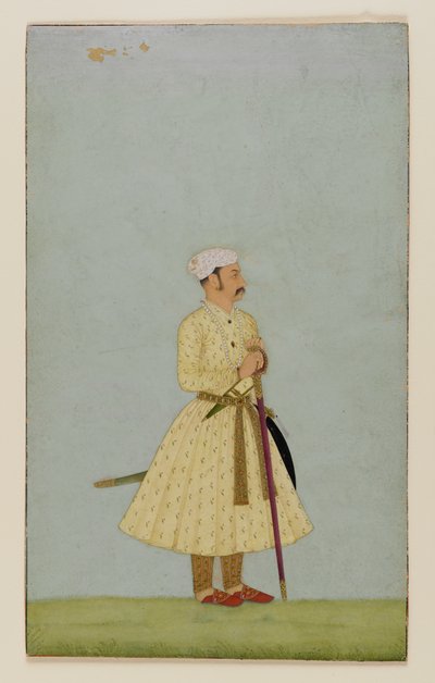 Portrett av Rao Chattar Sal fra Bundi, ca. 1675 (ugjennomsiktig wc og gull på papir) av Indian School