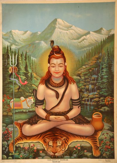 Shiva mediterer av Indian School