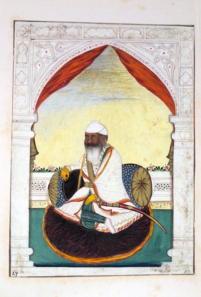 Sirdar Gurmukh Singh Bhai, fra The Kingdom of the Punjab, its Rulers and Chiefs, bind II, et bind med 30 akvarellstudier av en uidentifisert indisk kunstner, ca. 1840 (wc på papir) av Indian School