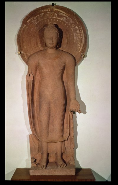Stående Buddha, fra Jamalpur av Indian School